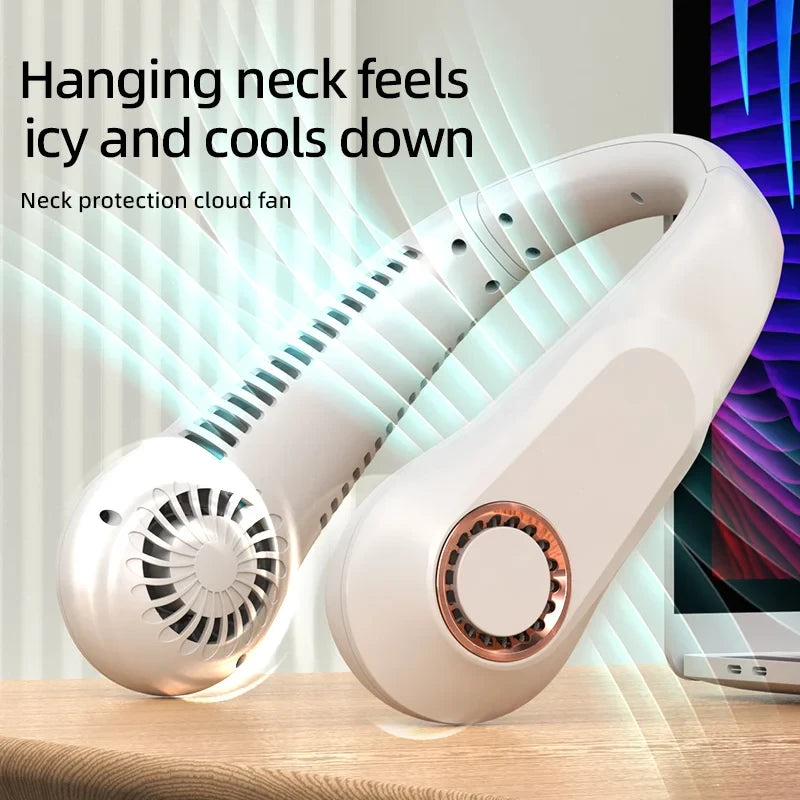 Bladeless Neck Fan with Digital Display