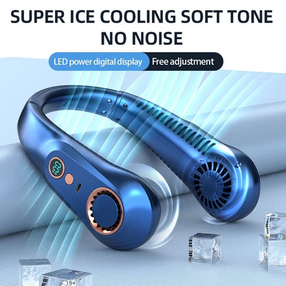 Bladeless Neck Fan with Digital Display