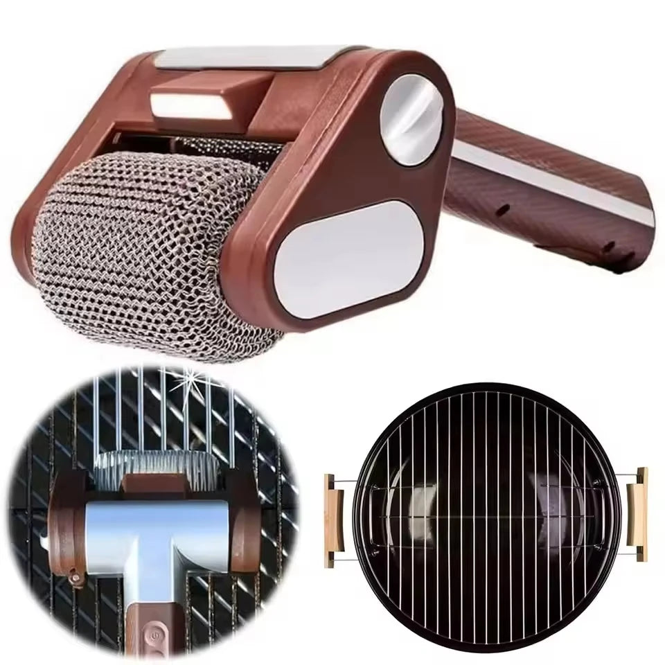 Electric Grill Brush Cleaner - Powerful Cordless BBQ Cleaning Tool